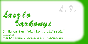 laszlo varkonyi business card